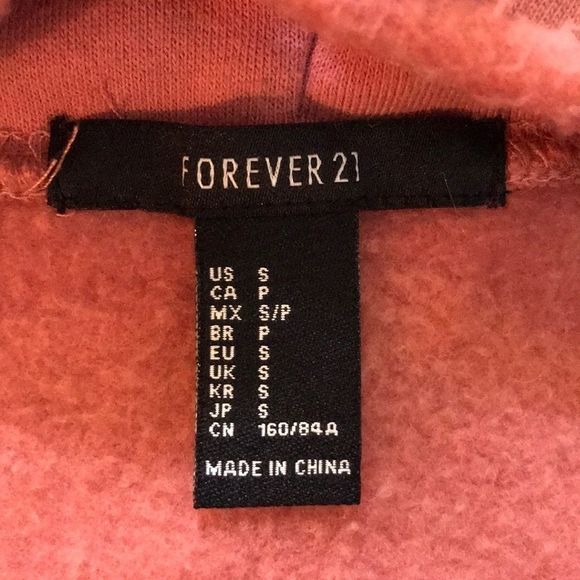 F21 Lace Trim V-Neck Oversized Hoodie - Picture 6 of 6